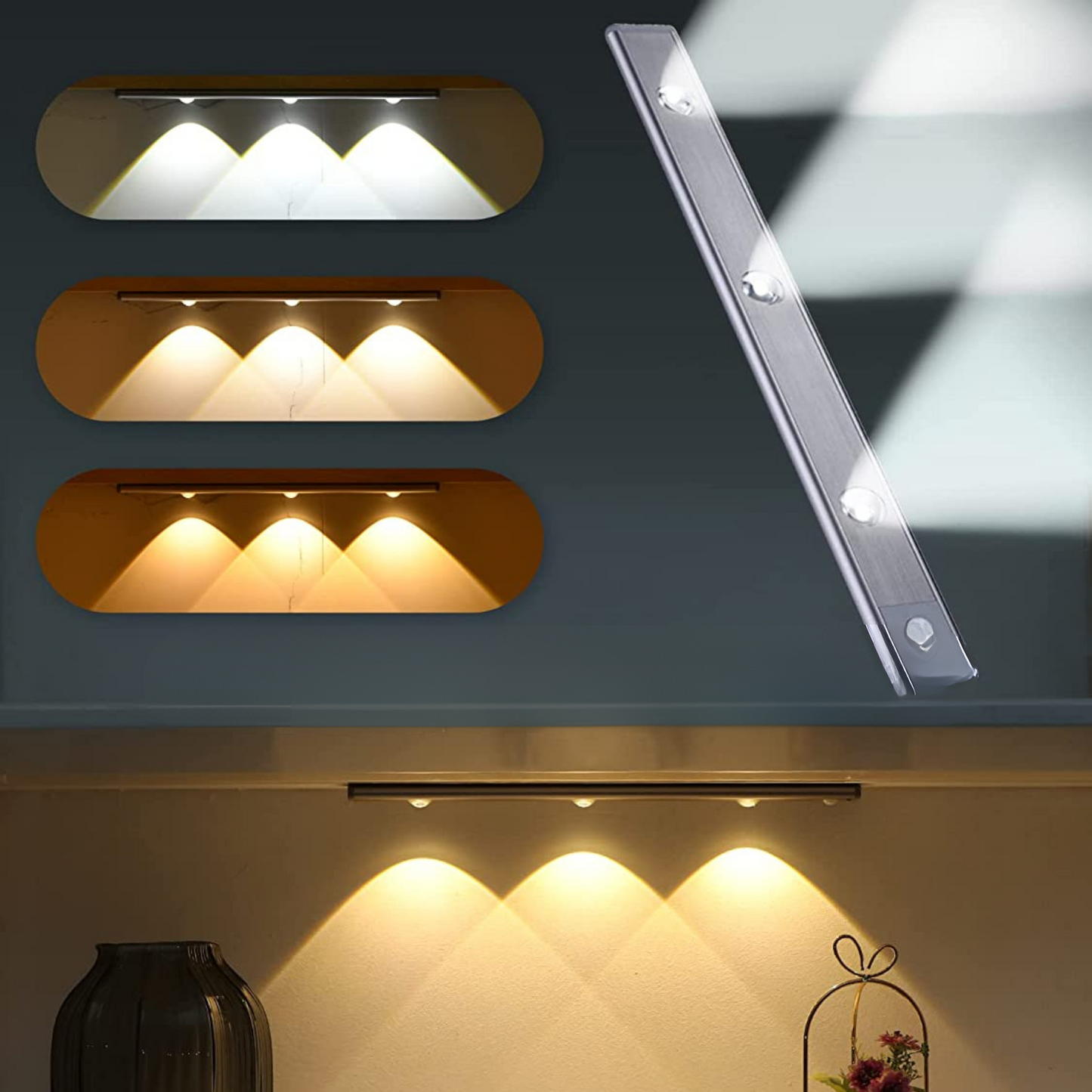 מנורת LED אלחוטית עם חיישן תנועה