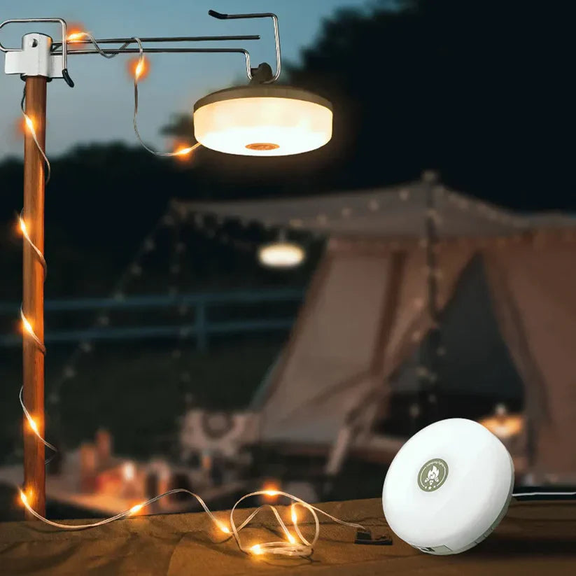 Kraftig LED campinglampa med långvarigt batteri