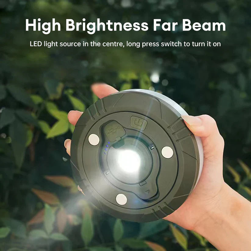Kraftig LED campinglampa med långvarigt batteri