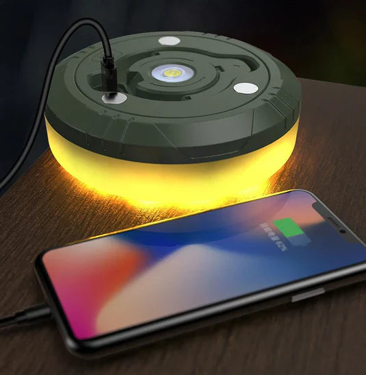 Kraftig LED campinglampa med långvarigt batteri