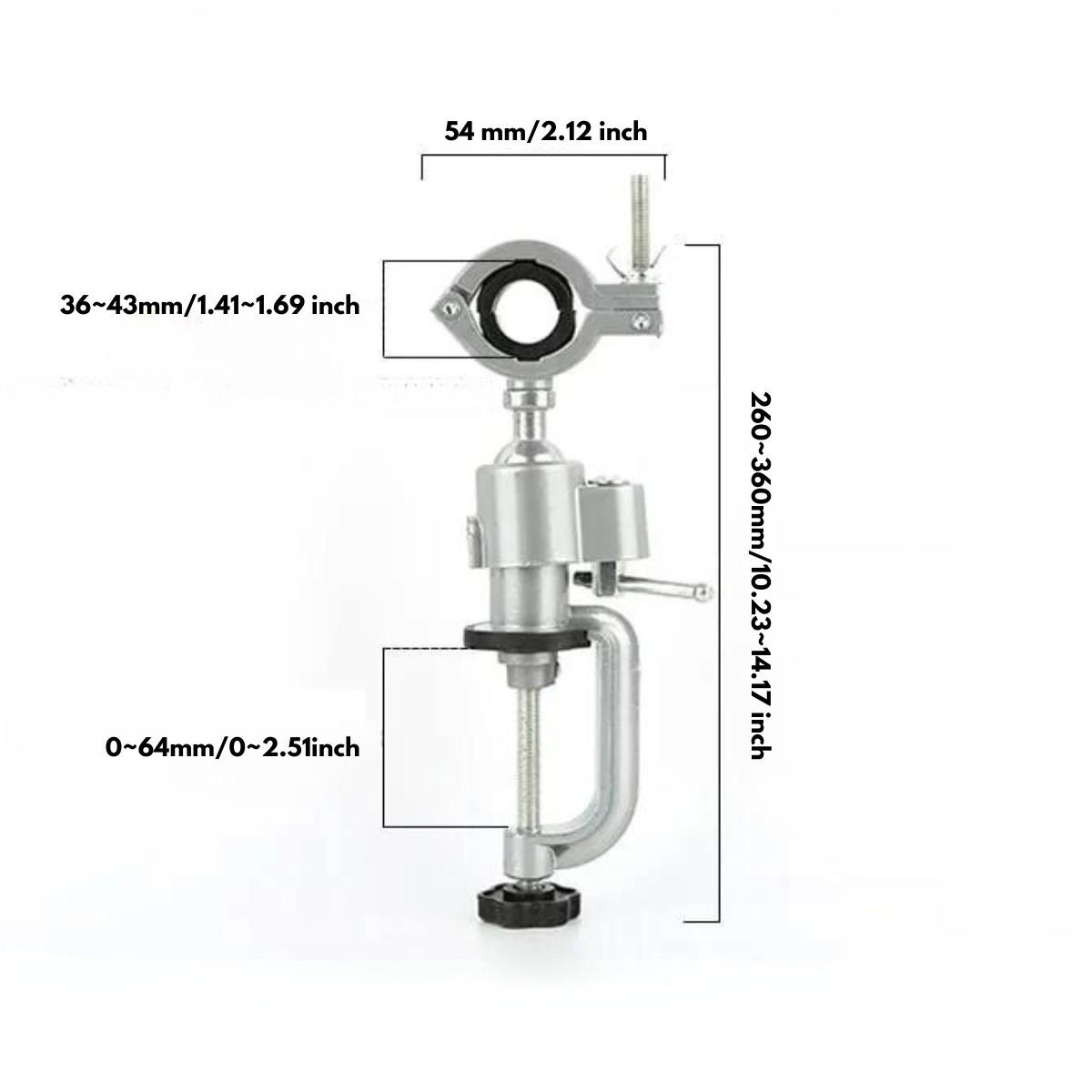 Palongo™ - Universele vaste en draaibare standaard voor elektrische slijpmachines en boormachines.