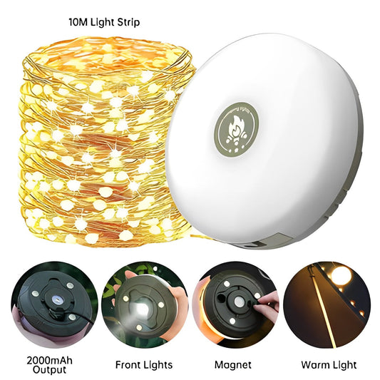 Silná LED kempingová lampa s dlhou výdržou batérie